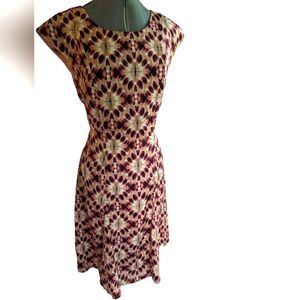 LA MODE Tie Dye Abstract Print Women's Sleeveless Sheath‎ Dress Boho